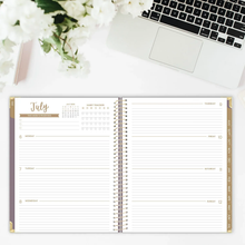 Load image into Gallery viewer, 2026-2027 Large Purple Linen Hard Cover Planner