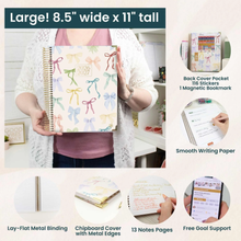 Load image into Gallery viewer, 2026-2027 Large Bows Hard Cover Planner