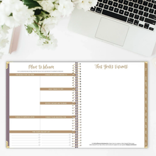 Load image into Gallery viewer, 2026-2027 Large Purple Linen Hard Cover Planner