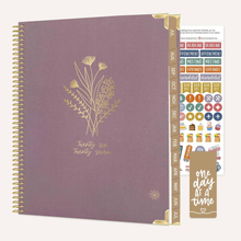 Load image into Gallery viewer, 2026-2027 Large Purple Linen Hard Cover Planner