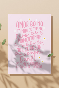 Yena Mi Curason Mother's Day Greeting Card in Papiamento