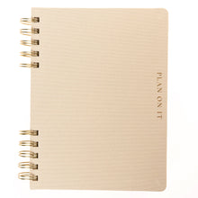 Load image into Gallery viewer, Taupe Fabric-Covered Journal with Magnetic Bookmarks