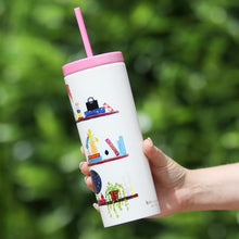 Load image into Gallery viewer, kate spade new york, Charmed Library Acrylic Tumbler with Straw