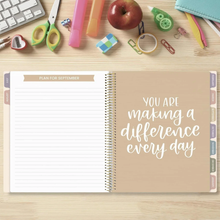 Load image into Gallery viewer, 2026-2027 Teacher Planner, With 3 Interchangeable Covers: Cool Tones
