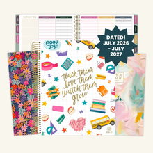 Load image into Gallery viewer, 2026-2027 Teacher Planner, With 3 Interchangeable Covers: Bold &amp; Bright
