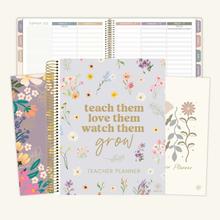 Load image into Gallery viewer, 2026-2027 Teacher Planner, With 3 Interchangeable Covers: Cool Tones
