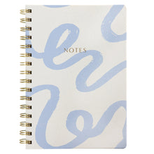 Load image into Gallery viewer, Modern Blue Swirl Hard Cover Spiral Notebook
