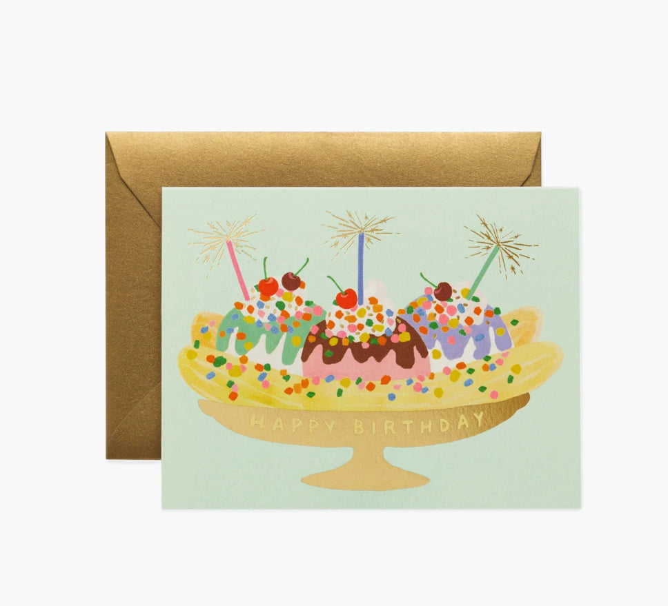 Banana Split Birthday Card