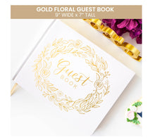 Load image into Gallery viewer, Guest Book , Gold Floral
