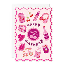 Load image into Gallery viewer, Happy Birthday Cherry Greeting Card
