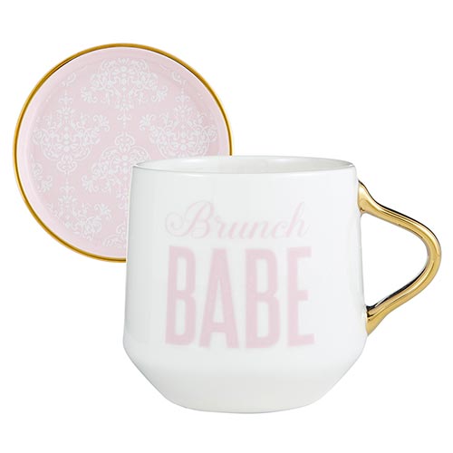 Brunch Babe Mug with Coaster Lid