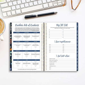 2025-2026 Navy Garden Party Soft Cover Planner