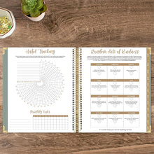 Load image into Gallery viewer, Pre-Order 2026 Green Linen Hard Cover Vision Planner
