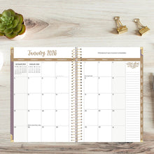 Load image into Gallery viewer, Pre-Order 2026 Small Purple Linen Hard Cover Planner
