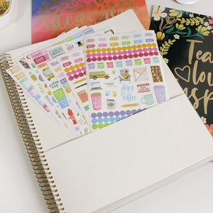 2025-2026 Teacher Planner, With 3 Interchangeable Covers: Bold & Bright