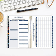Load image into Gallery viewer, Pre-Order 2026 Navy Garden Party Soft Cover Planner
