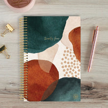 Load image into Gallery viewer, Green Earthy Abstract 2024 Soft Cover Planner
