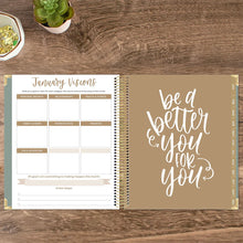 Load image into Gallery viewer, Pre-Order 2026 Green Linen Hard Cover Vision Planner
