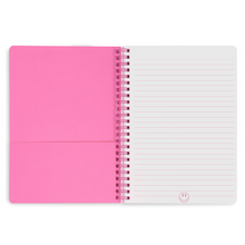Load image into Gallery viewer, Pink Stacked Smiles Mini Notebook
