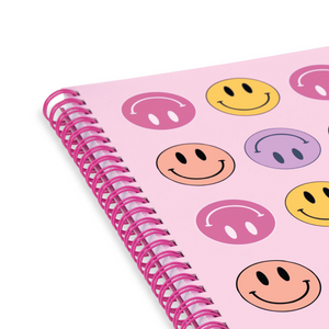 Pink Stacked Smiles Mini Notebook