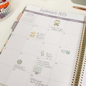 2025-2026 Teacher Planner, With 3 Interchangeable Covers: Cool Tones