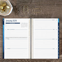 Load image into Gallery viewer, Blue Kintsugi 2024 Soft Cover Planner
