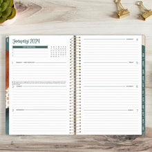 Load image into Gallery viewer, Green Earthy Abstract 2024 Soft Cover Planner
