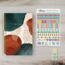 Load image into Gallery viewer, Green Earthy Abstract 2024 Soft Cover Planner
