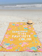 Load image into Gallery viewer, Sunshine is My Favorite Color: Beach Towel
