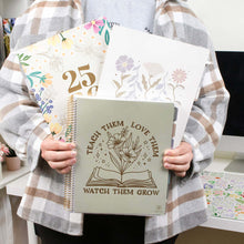 Load image into Gallery viewer, 2025-2026 Teacher Planner, With 3 Interchangeable Covers: Cool Tones
