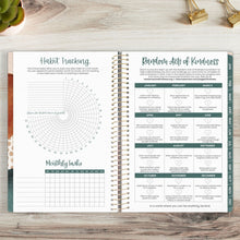 Load image into Gallery viewer, Green Earthy Abstract 2024 Soft Cover Planner
