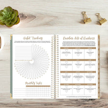 Load image into Gallery viewer, Pre-Order 2026 Small Green Linen Hard Cover Planner
