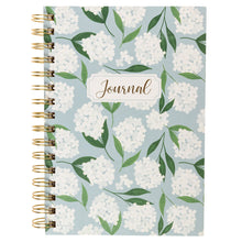 Load image into Gallery viewer, White Hydrangeas Hard Cover Spiral Notebook
