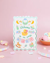 Load image into Gallery viewer, Welcome To The World Baby Greeting Card
