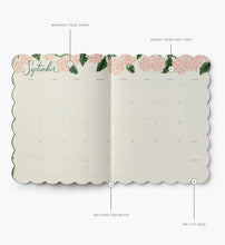 Load image into Gallery viewer, 2027 Pink Hydrangea 17-Month Academic Appointment Notebook
