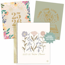 Load image into Gallery viewer, 2025-2026 Teacher Planner, With 3 Interchangeable Covers: Cool Tones

