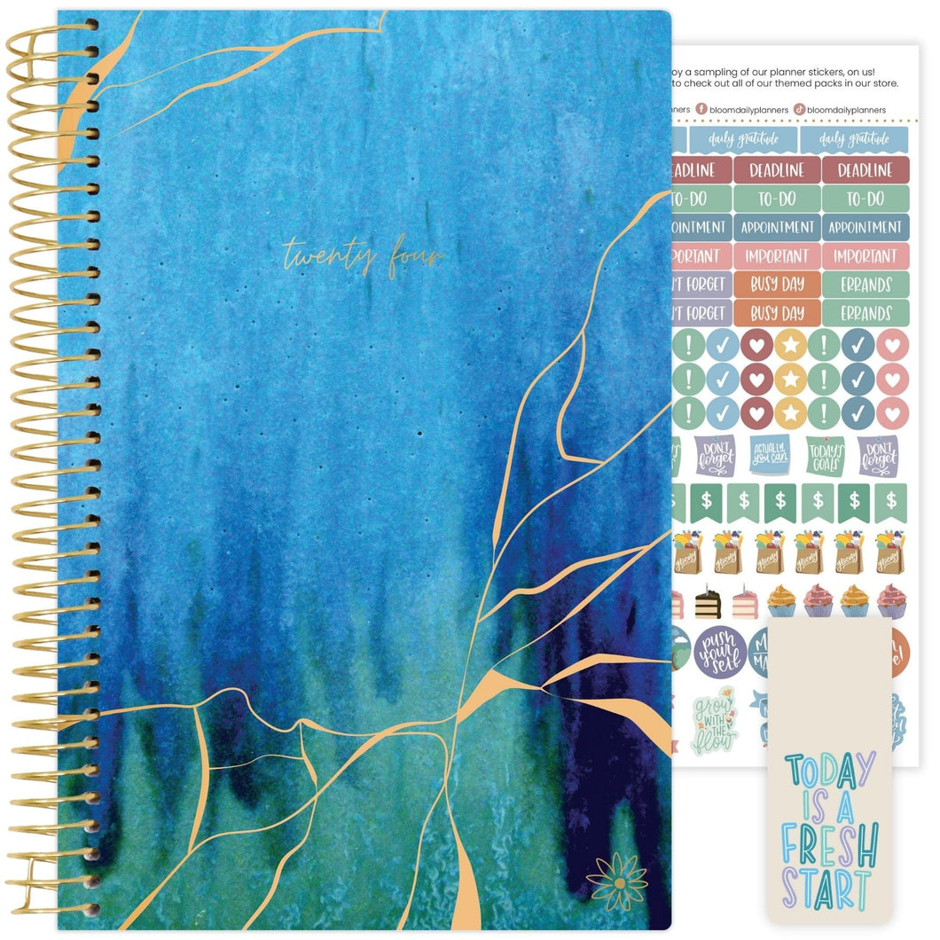 Blue Kintsugi 2024 Soft Cover Planner