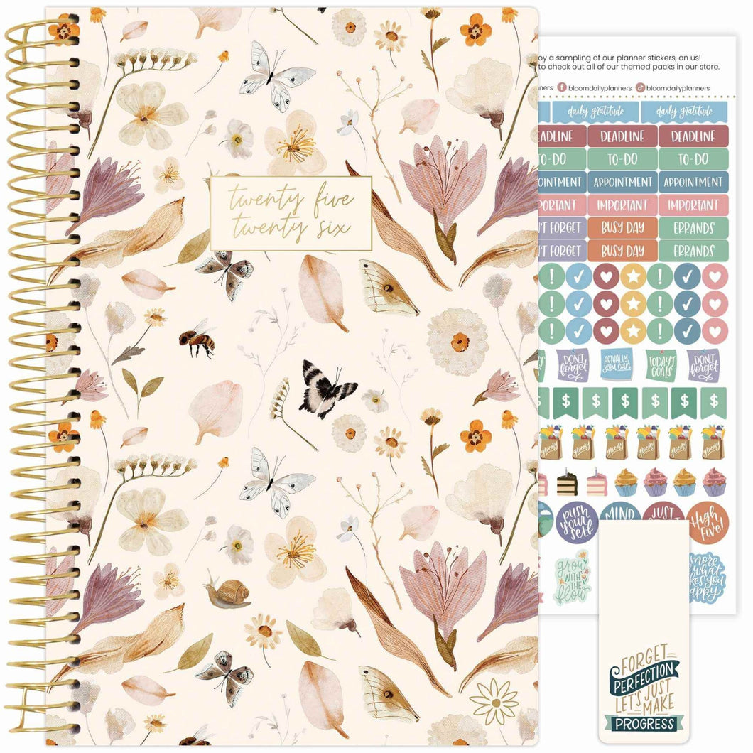 2025-2026 Butterfly Garden Soft Cover Planner