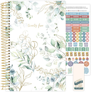 2025 White Eucalyptus, Soft Cover Planner