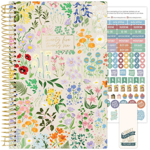 2025-2026 Beige Garden Party Soft Cover Planner
