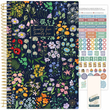 Load image into Gallery viewer, 2025-2026 Navy Garden Party Soft Cover Planner
