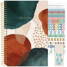 Load image into Gallery viewer, Green Earthy Abstract 2024 Soft Cover Planner
