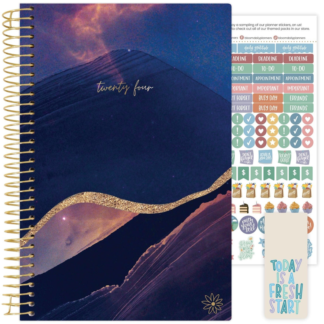 Midnight Mountains 2024 Soft Cover Planner