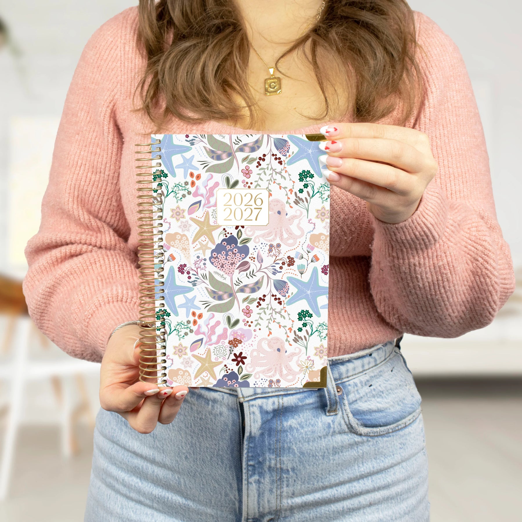 2026-27 Small Seaside Whimsy Hard Cover Planner – Paper Sisters