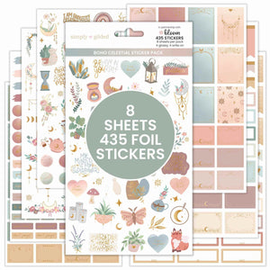 Simply Gilded x Bloom Boho Celestial, Planner Sticker Pack