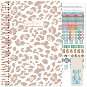 Tan Leopard 2024 Soft Cover Planner