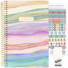 Load image into Gallery viewer, 2025 Watercolor Waves, Soft Cover Planner
