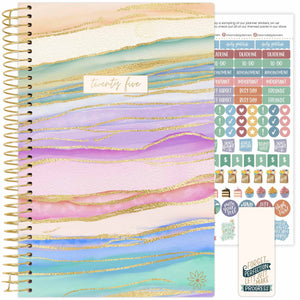 2025 Watercolor Waves, Soft Cover Planner
