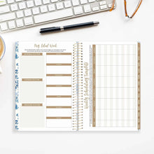 Load image into Gallery viewer, 2026-2027 Blue &amp; White Floral Soft Cover Planner
