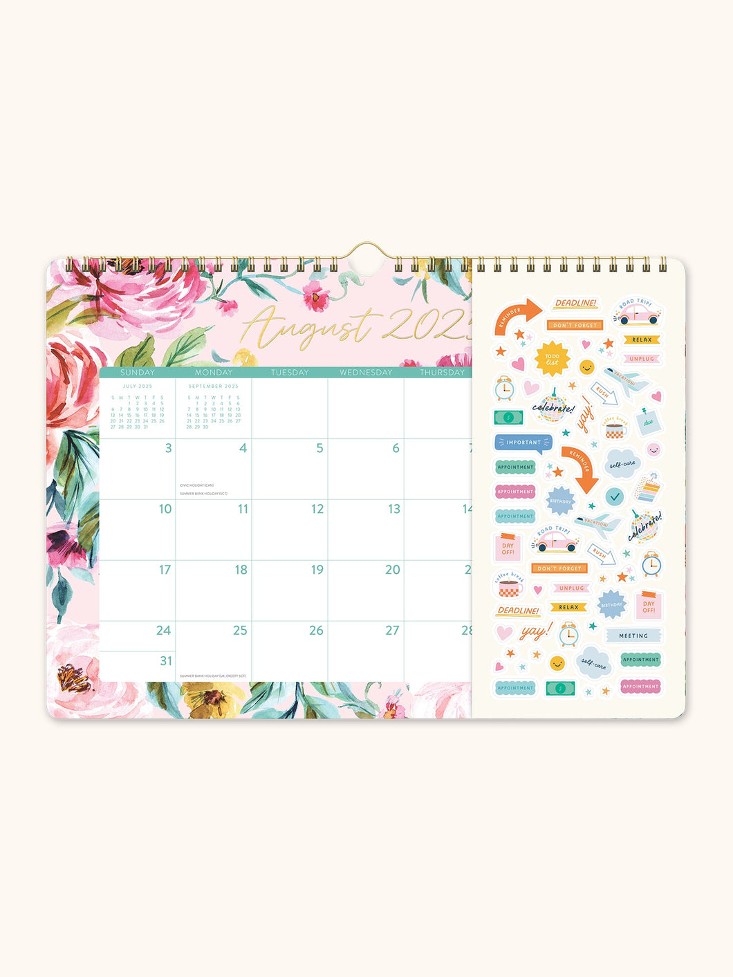 2026 Bella Flora Deluxe Wall Calendar